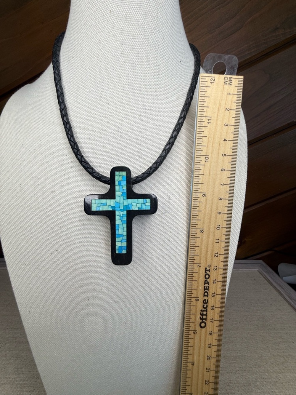 Jay King DTR black onyx turquoise cross - Picture 7 of 10